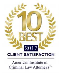 10 Best 2017 Client Satisfaction American Institute of Criminal Law Attorneys