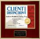 Client Distinction Award | Andrew Matthew Coffey Esq
